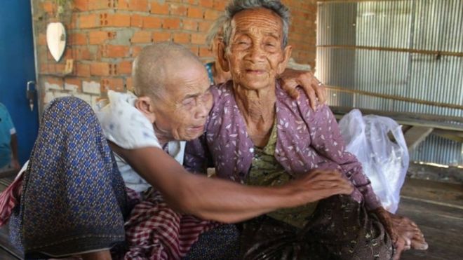 Cambodian sisters, 98 and 101, reunited after 47 years