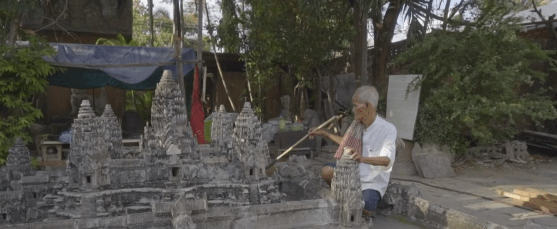 Lok Tha Dy Proeung recreates mini Angkor Wat