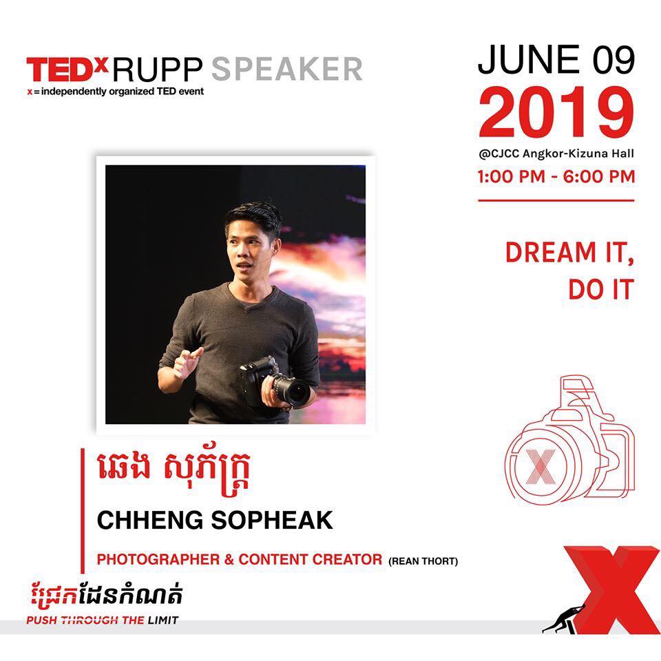 Meet Chheng Sopheak at TEDxRUPP 2019 to experience his TED Talks.