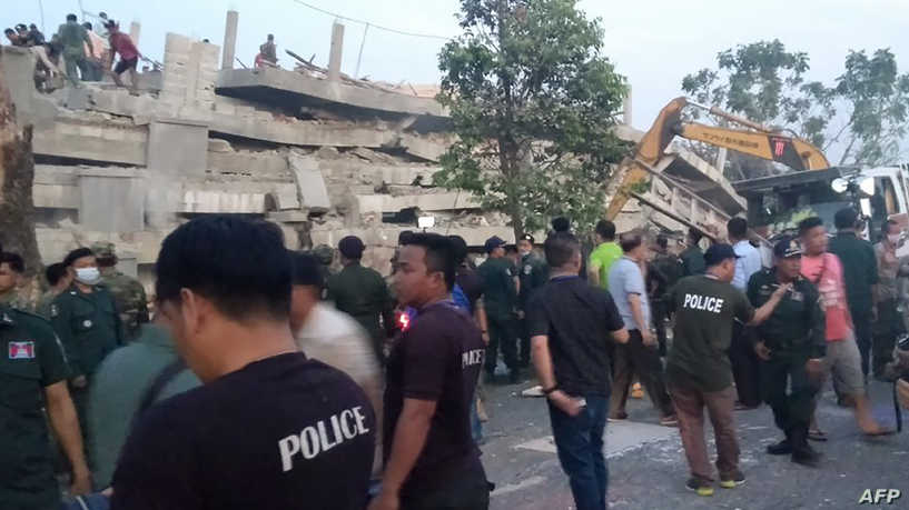 7 workers die, 20 hurt in Cambodian building collapse