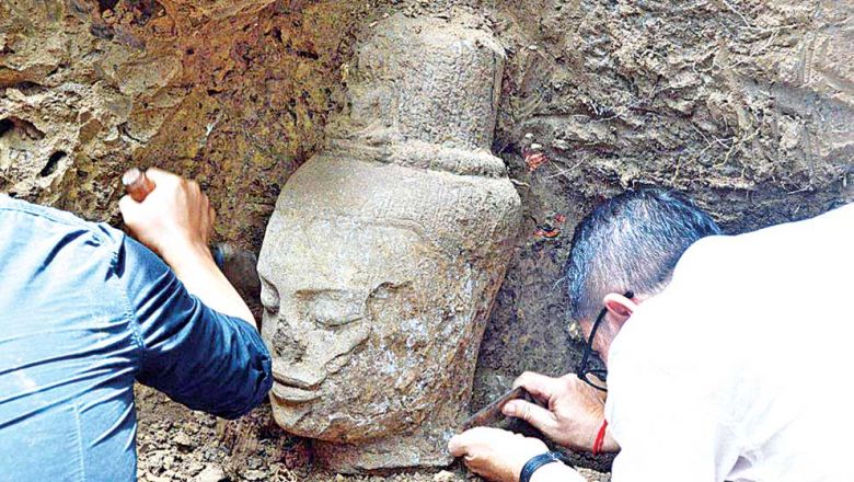 Bodhisattva statue unearthed