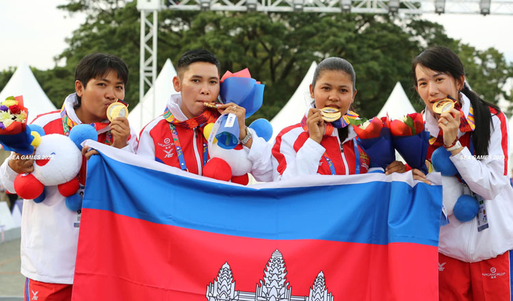 Petanque gives Cambodia its second gold medal in SEA Games