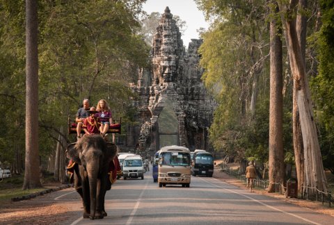 Elephant rides to stop at Cambodia's biggest attraction