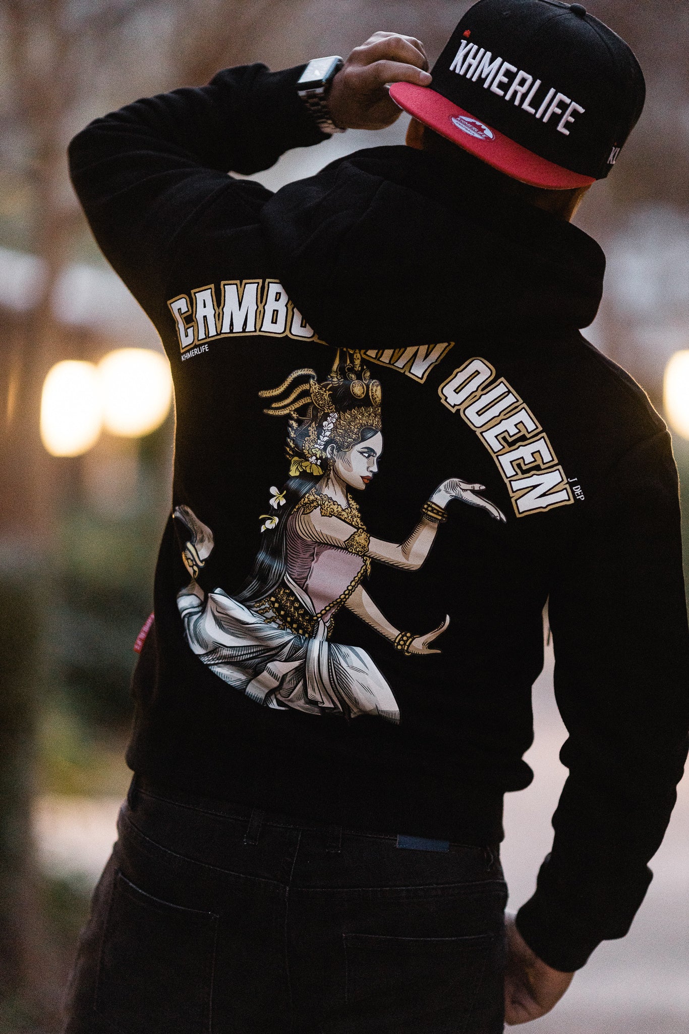 Fitted Hoodie – Cambodian Queen – J Dep
